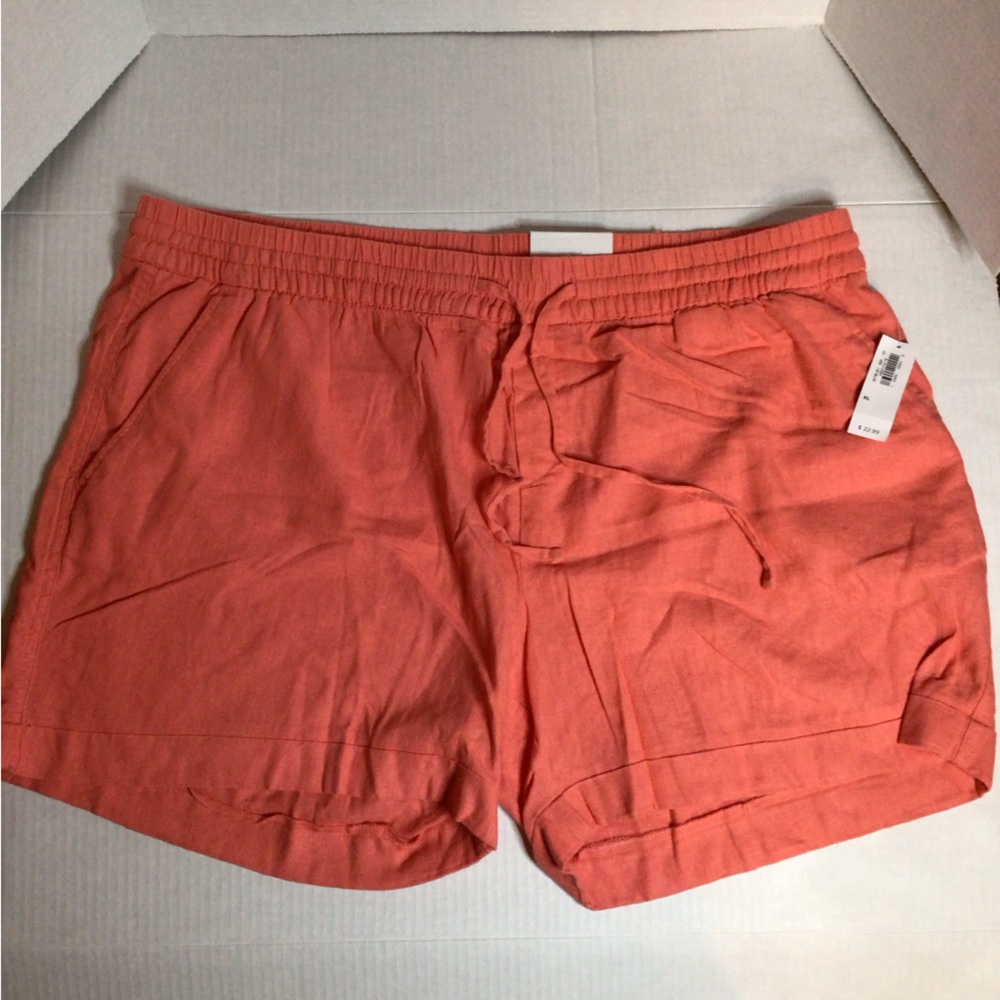 Old Navy Coral lose fit linen with drawstring short